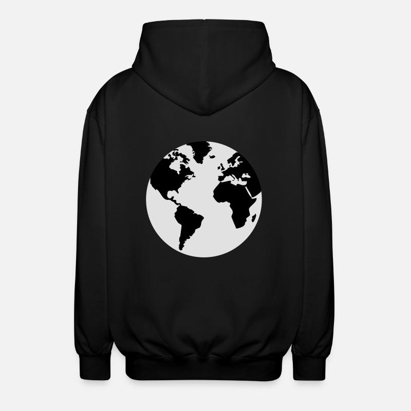 Earth - Erde - Unisex Kapuzenjacke - Schwarz