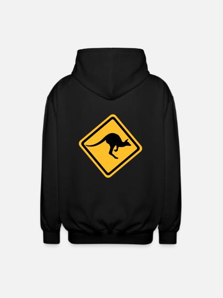 Känguru - Unisex Kapuzenjacke - Schwarz