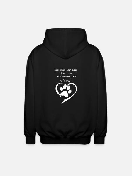 Frauchen Scheiss auf Prinzen - Unisex Kapuzenjacke - Schwarz