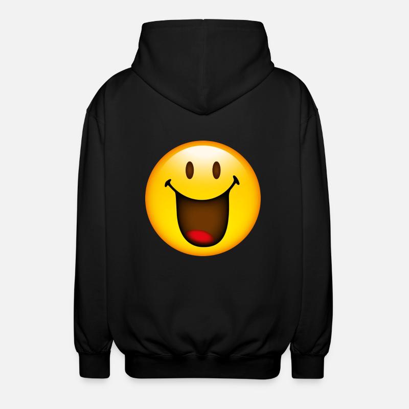 Smiley Glossy Happy - Veste à capuche unisexe - noir