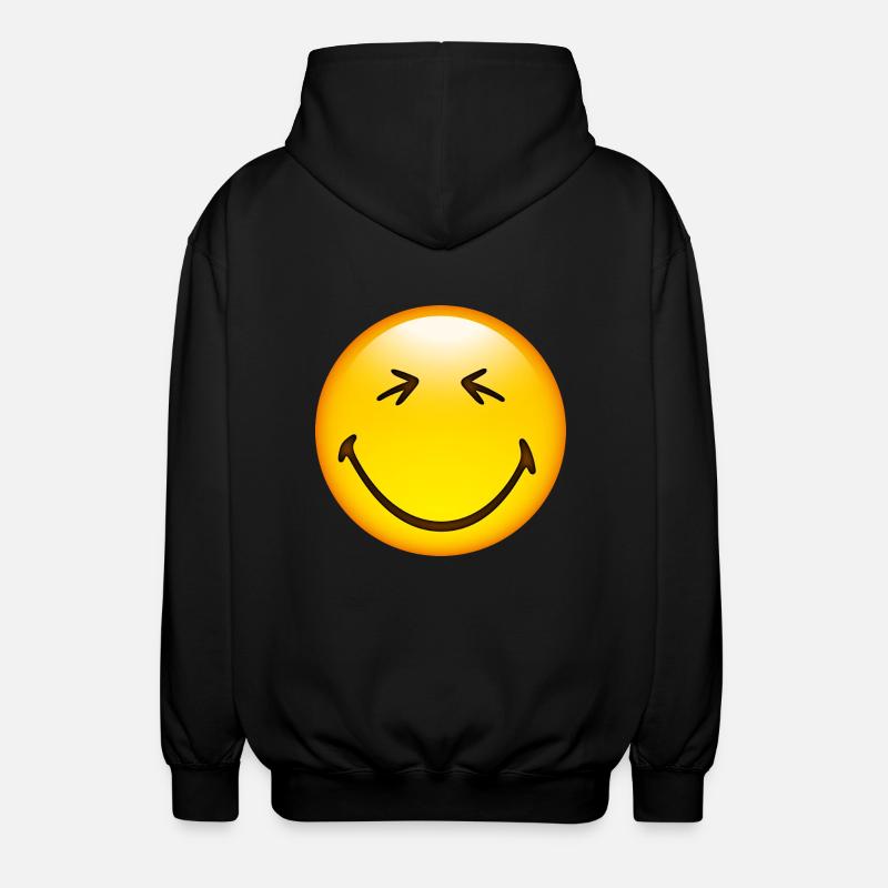 Smiley Happy - Veste à capuche unisexe - noir