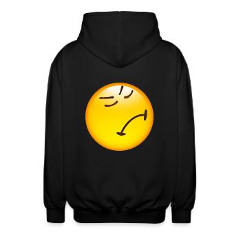 Smiley Miffed - Unisex Kapuzenjacke - Schwarz - Hinten - AI Model Male 185 light (185cm)