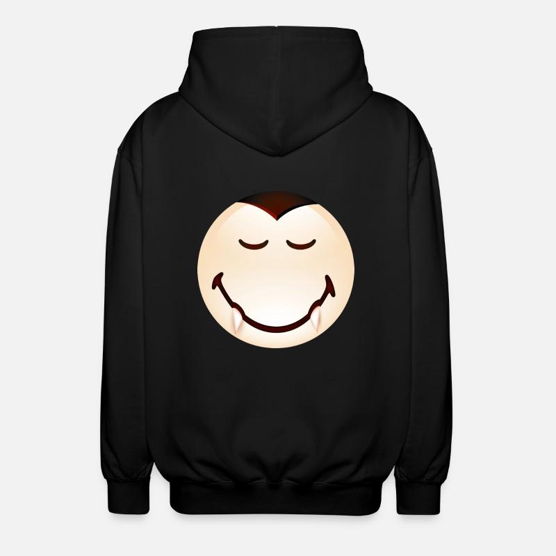 Smiley Halloween Dracula - Unisex Kapuzenjacke - Schwarz