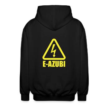 Azubi Elektriker - Unisex Kapuzenjacke - Schwarz - Hinten - AI Model Male 185 light (185cm)