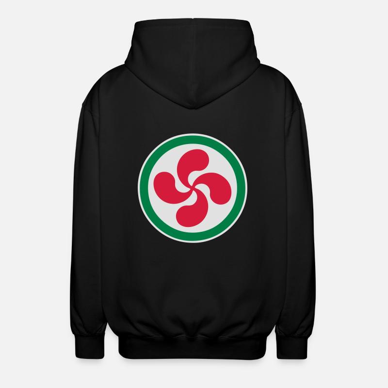 croix basque - lauburu 43 - Veste à capuche unisexe - noir