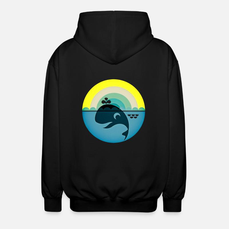 Whale - Unisex Hooded Jacket - black