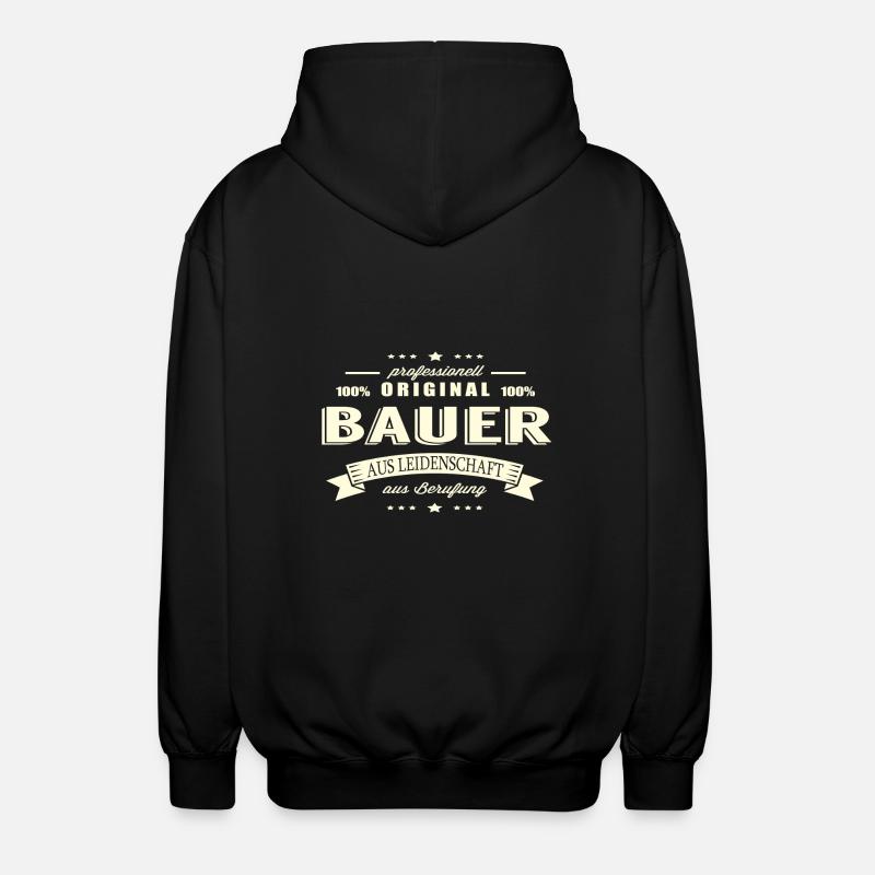 Bauer aus Leidenschaft - Unisex Kapuzenjacke - Schwarz