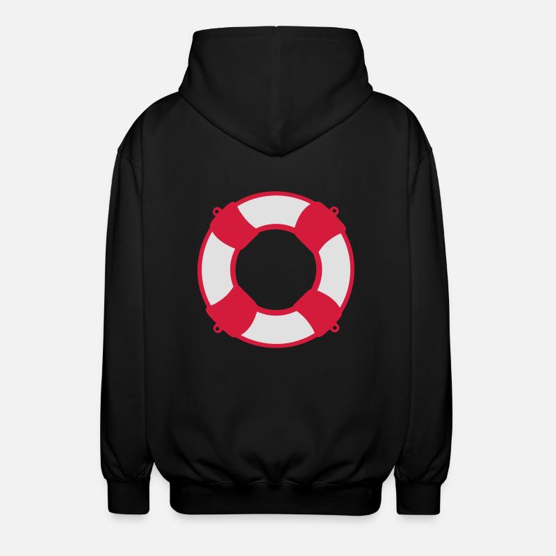 Rettungsring - Unisex Kapuzenjacke - Schwarz