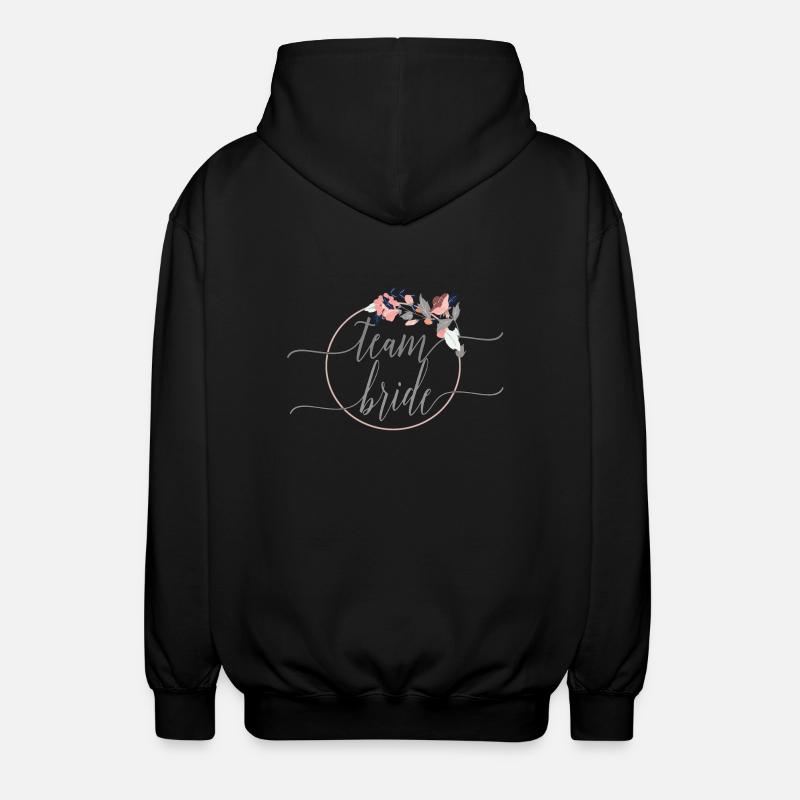 team_bride_flower_1 - Unisex Kapuzenjacke - Schwarz