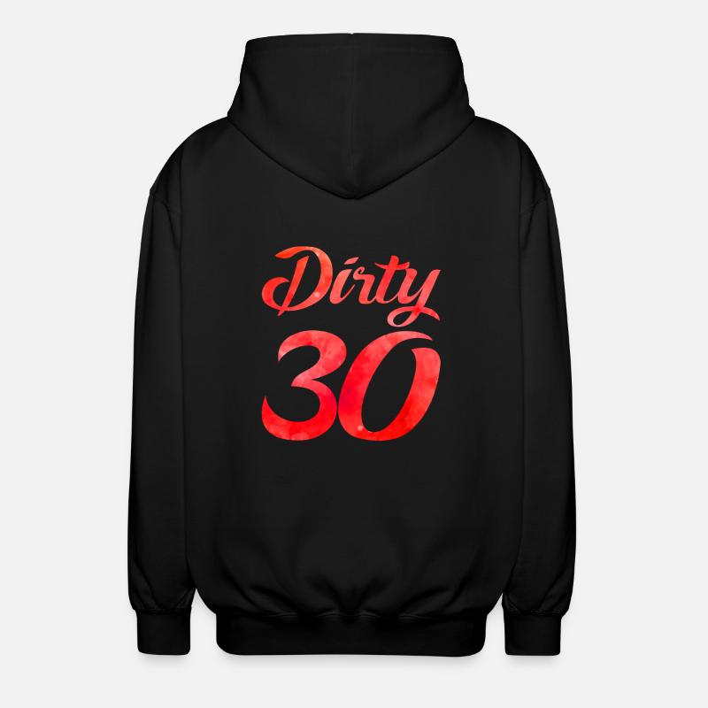 dirty thirty design - Unisex Kapuzenjacke - Schwarz