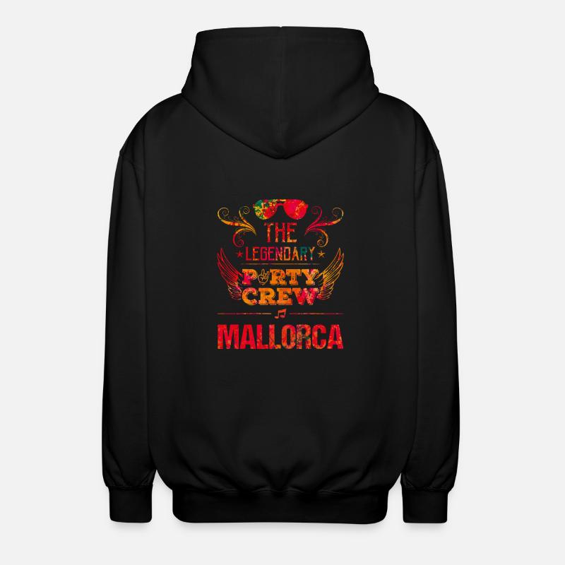 mallorca party crew - Unisex Kapuzenjacke - Schwarz