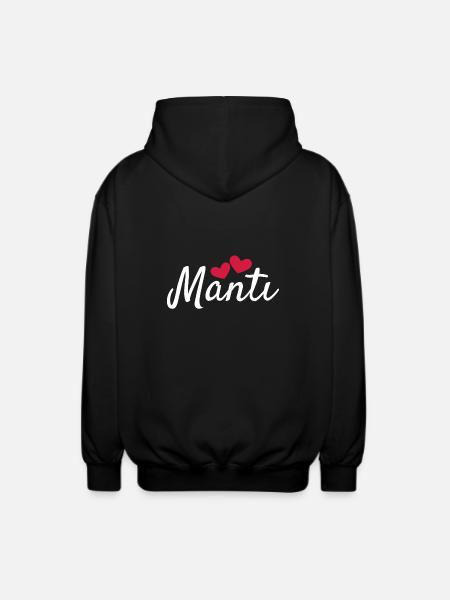 Manti Tureckie jedzenie - Rozpinana bluza z kapturem unisex - czarny
