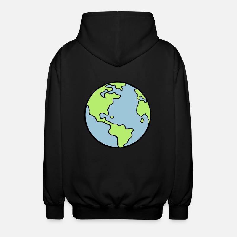 erde_002 - Unisex Kapuzenjacke - Schwarz