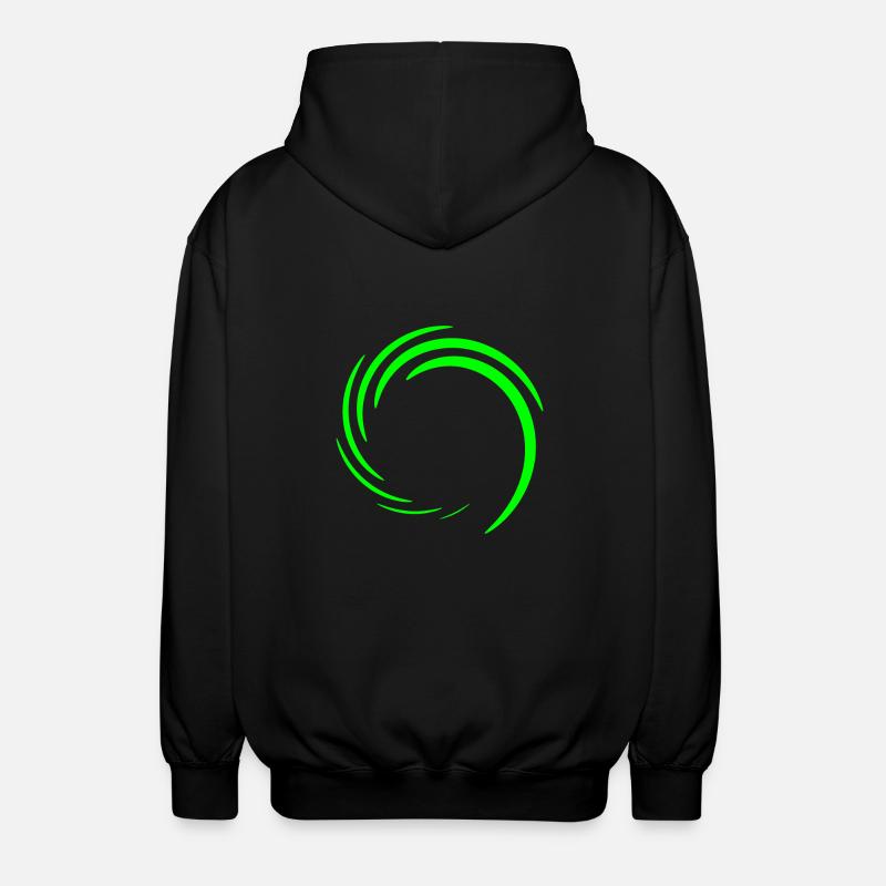 Cercle vert vert - Veste à capuche unisexe - noir