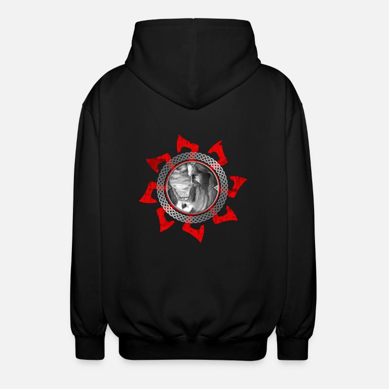 Wikinger - Unisex Kapuzenjacke - Schwarz