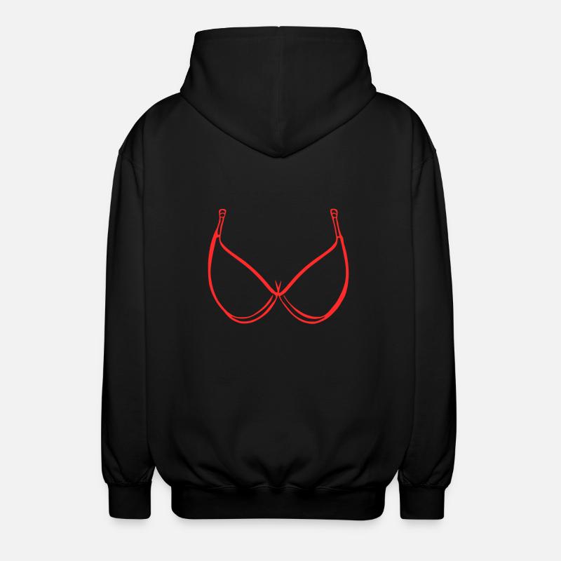 Frau Brüste BH Sexy - Unisex Kapuzenjacke - Schwarz