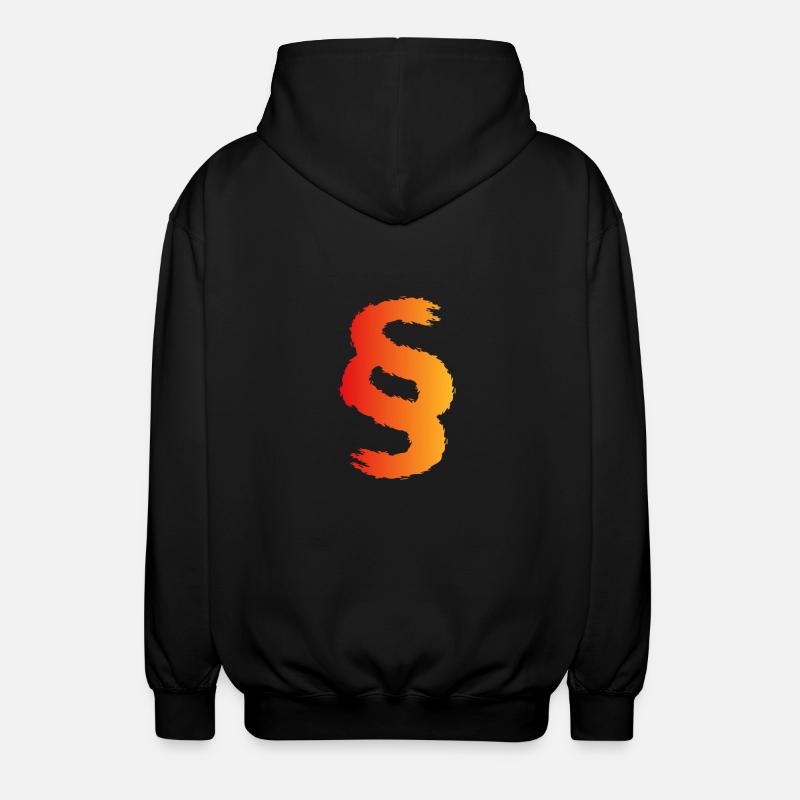 Signe de symbole de paragraphe - Veste à capuche unisexe - noir