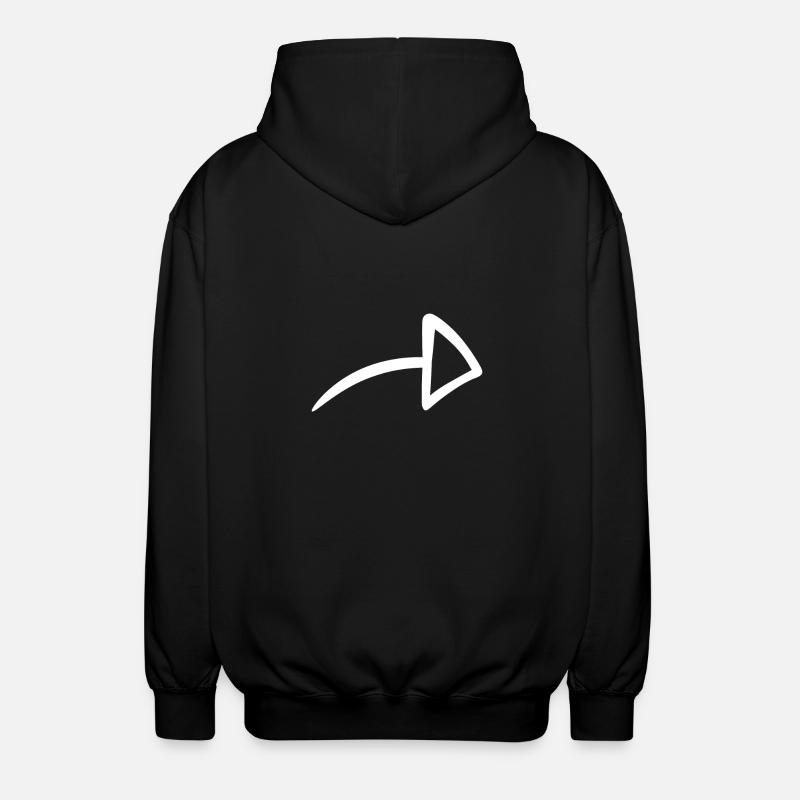 Pfeil nach rechts - Unisex Kapuzenjacke - Schwarz