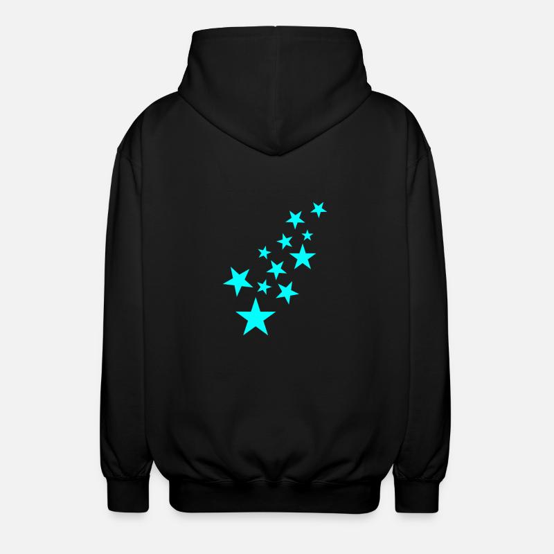 Stern Sternchen Muster Symbol - Unisex Kapuzenjacke - Schwarz