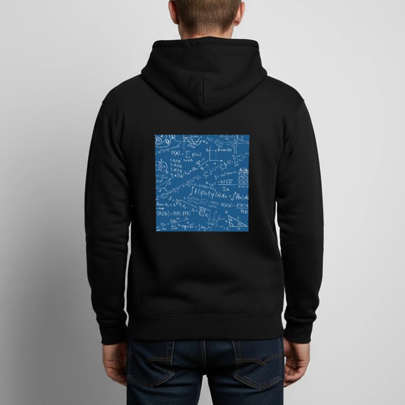 Math Equation Pattern, Quadratic Formula Math Gift Unisex Hooded Jacket