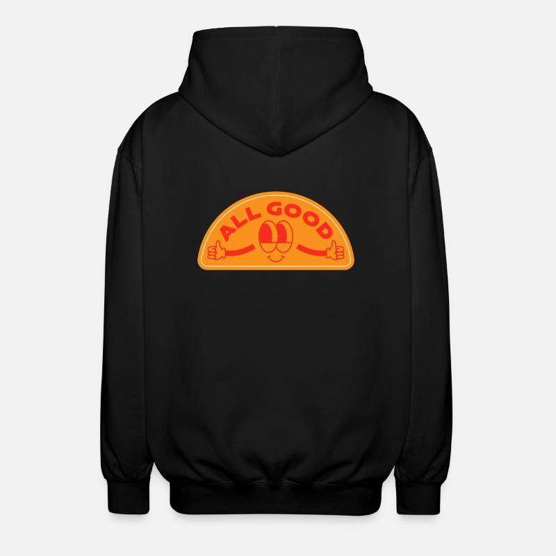 All Good - Gift - Gift Idea - Unisex Hooded Jacket - black