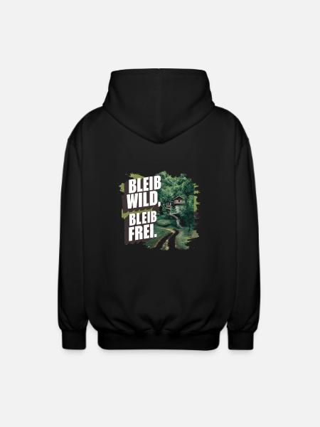 Stay wild, stay free - Unisex Hooded Jacket - black