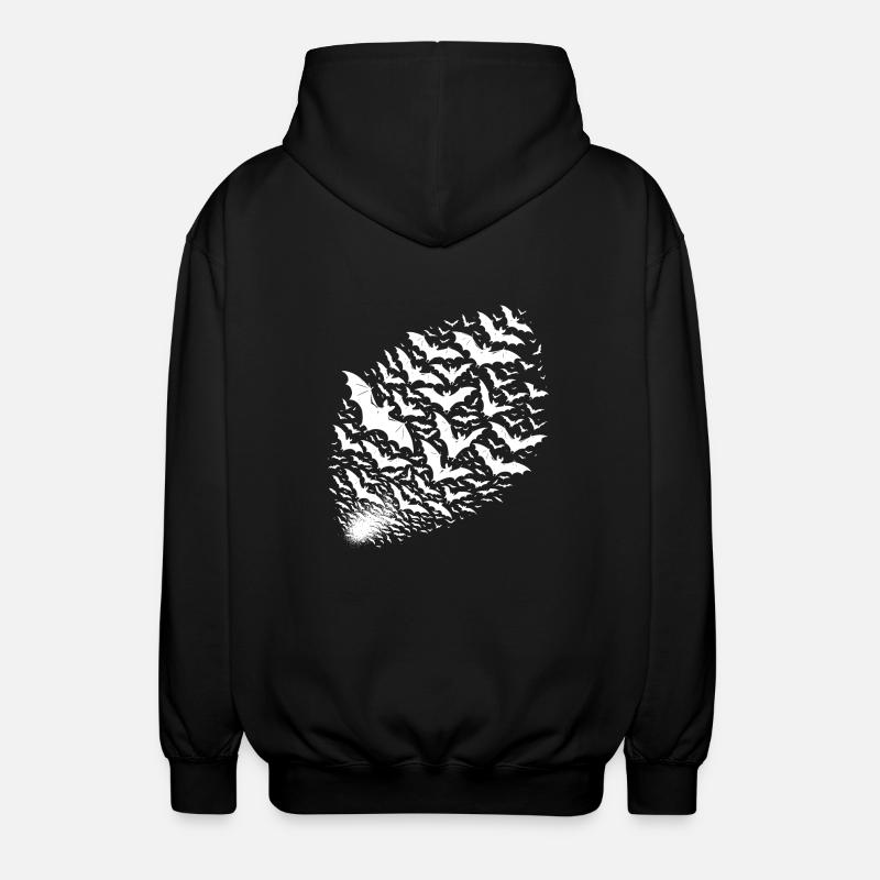 Essaim géant de chauves-souris - Veste à capuche unisexe - noir