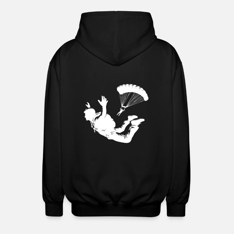 Two hobby skydiving skydiving - Unisex Hooded Jacket - black