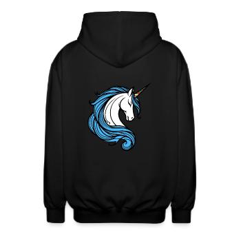 Licorne - Veste à capuche unisexe - noir - Dos - AI Model Male 185 light (185cm)