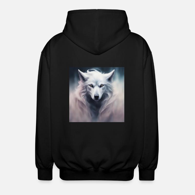 Wolf Spirit - Unisex Kapuzenjacke - Schwarz