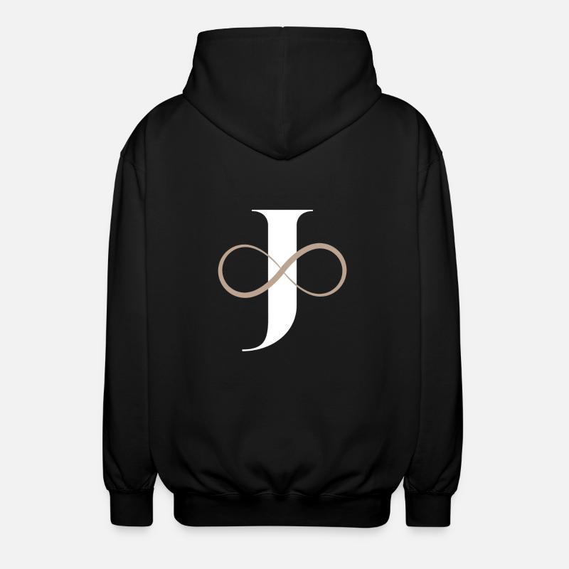 Unendlicher Buchstabe - Unisex Kapuzenjacke - Schwarz