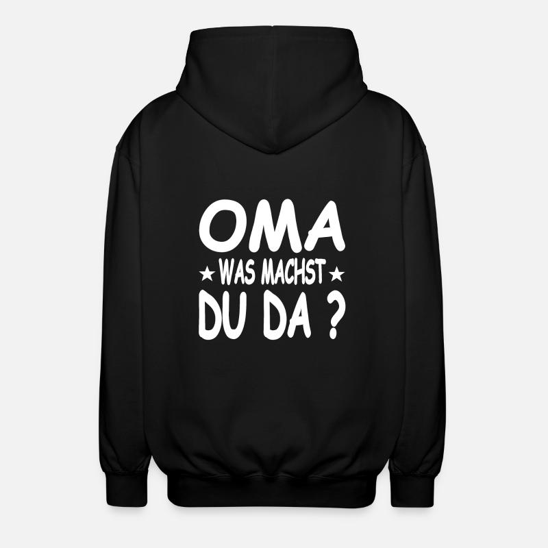 Oma - Unisex Kapuzenjacke - Schwarz