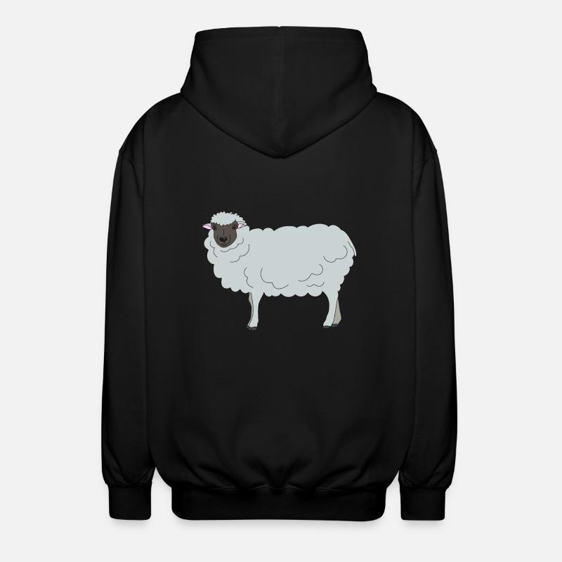 Schaf - Unisex Kapuzenjacke - Schwarz