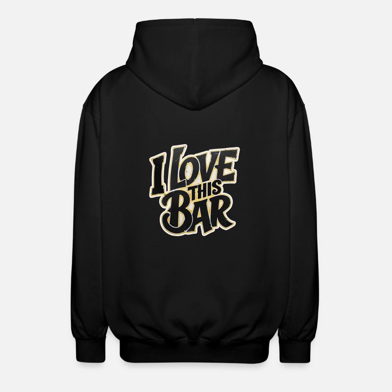 ich liebe diese bar - Unisex Kapuzenjacke - Schwarz