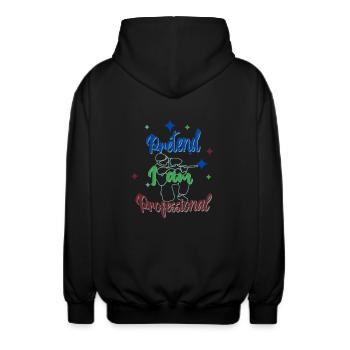 Tu so, als wäre ich ein professioneller Paintball-Spieler - Unisex Kapuzenjacke - Schwarz - Hinten - AI Model Male 185 light (185cm)