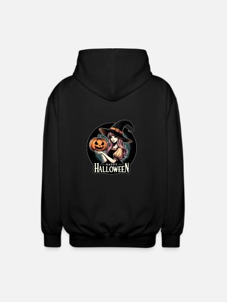Happy Halloween Witch - Unisex Hooded Jacket - black
