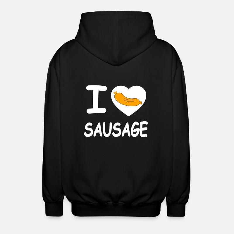 Bratwurst - Unisex Kapuzenjacke - Schwarz