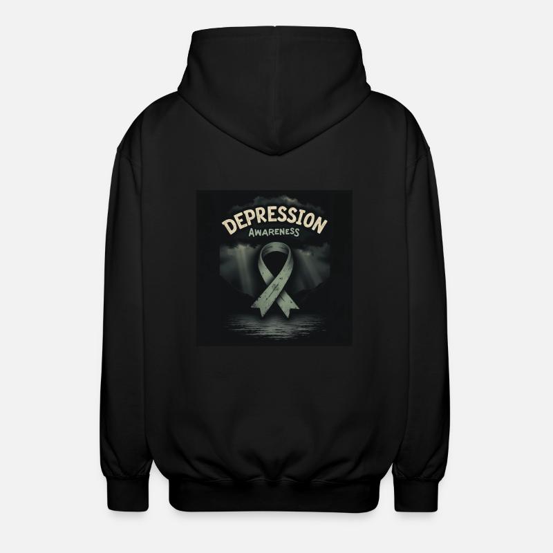 Bewusstsein für Depressionen - Unisex Kapuzenjacke - Schwarz