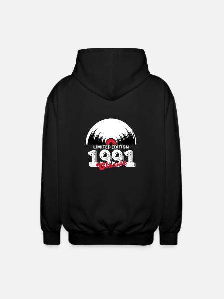 Limited edition 1991 Classic vinyl - Unisex Hooded Jacket - black