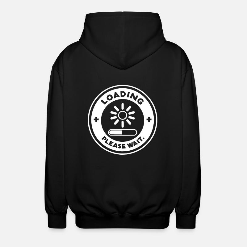 Loading Please Wait - Unisex Hooded Jacket - black