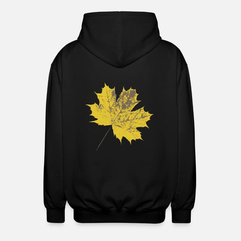 Feuille d’érable jaune - Veste à capuche unisexe - noir