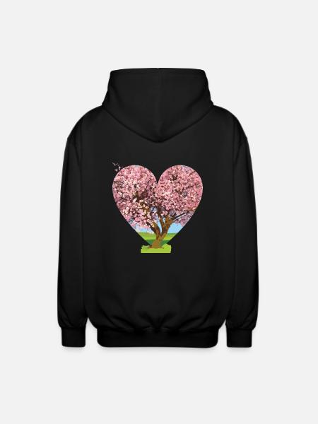 Blossom - Unisex Hooded Jacket - black
