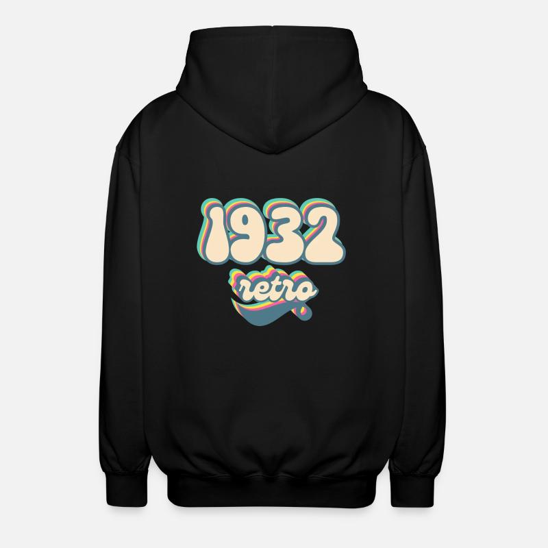 1932 retro idée cadeau - Veste à capuche unisexe - noir