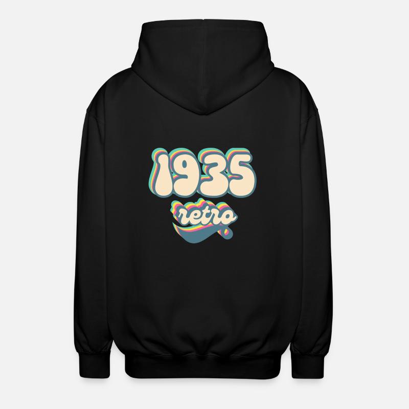 1935 Retro Geschenkidee - Unisex Kapuzenjacke - Schwarz