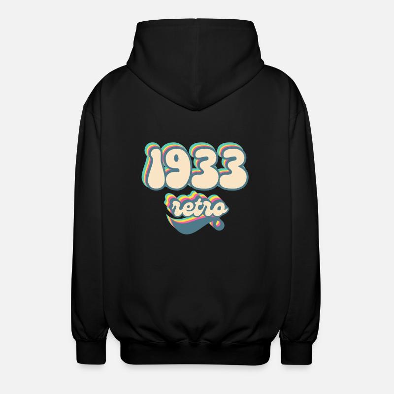1933 retro idée cadeau - Veste à capuche unisexe - noir