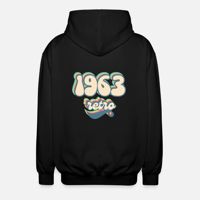 1963 Retro Geschenkidee - Unisex Kapuzenjacke - Schwarz