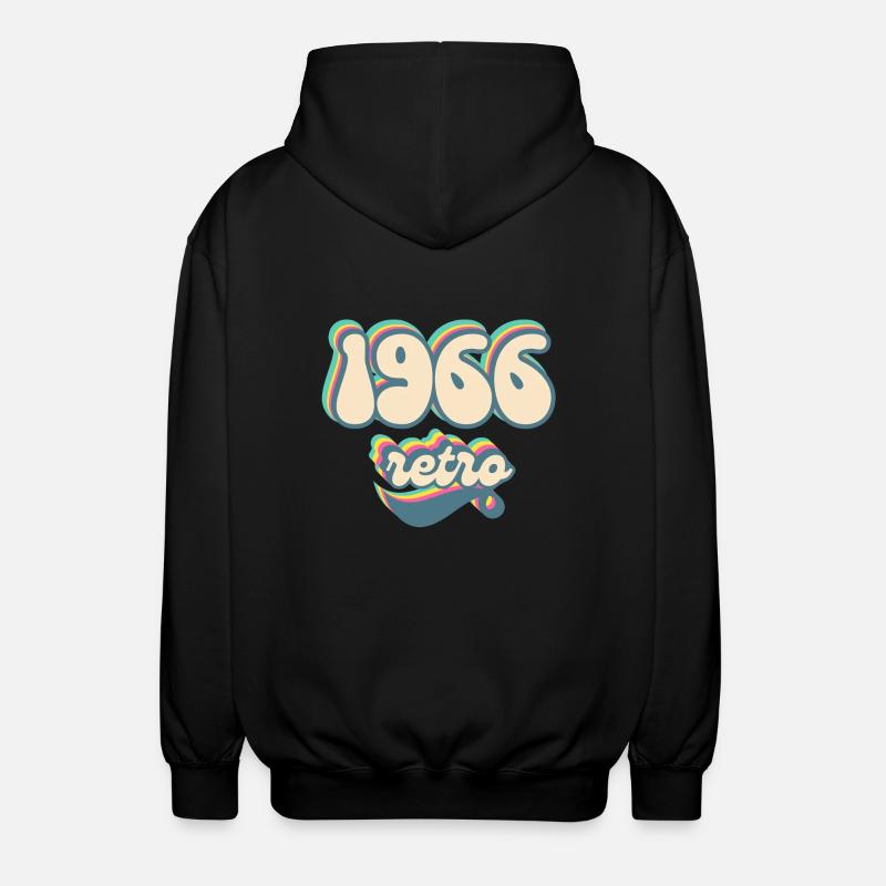 1966 retro idée cadeau - Veste à capuche unisexe - noir