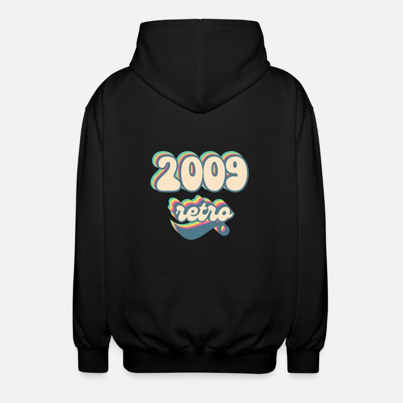 2009 Retro Geschenkidee - Unisex Kapuzenjacke - Schwarz