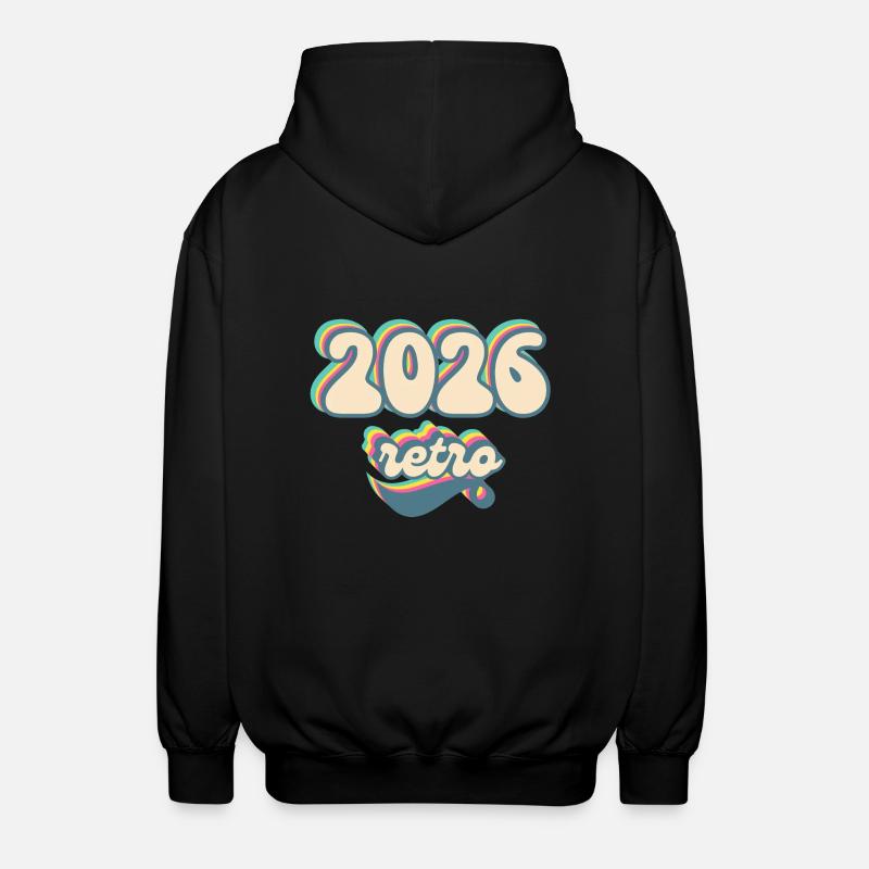 2026 retro gift idea - Unisex Hooded Jacket - black