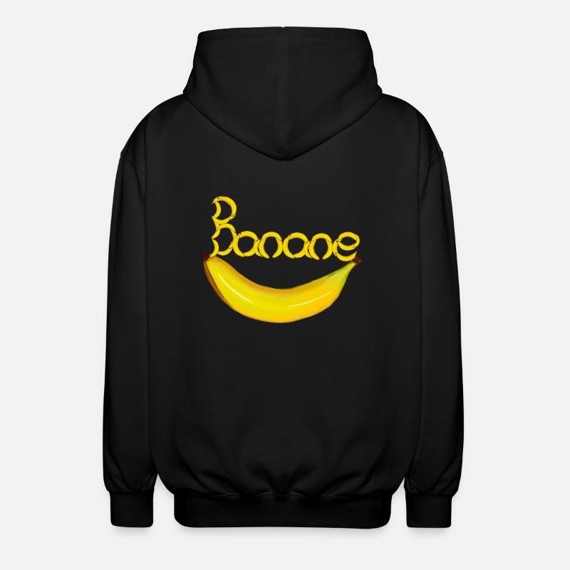 Banane Banane Fruit Fruits - Veste à capuche unisexe - noir